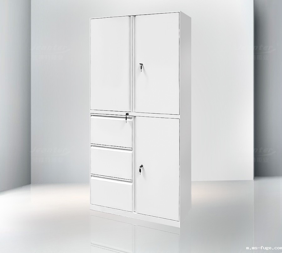 上下双掩门左三抽文件柜